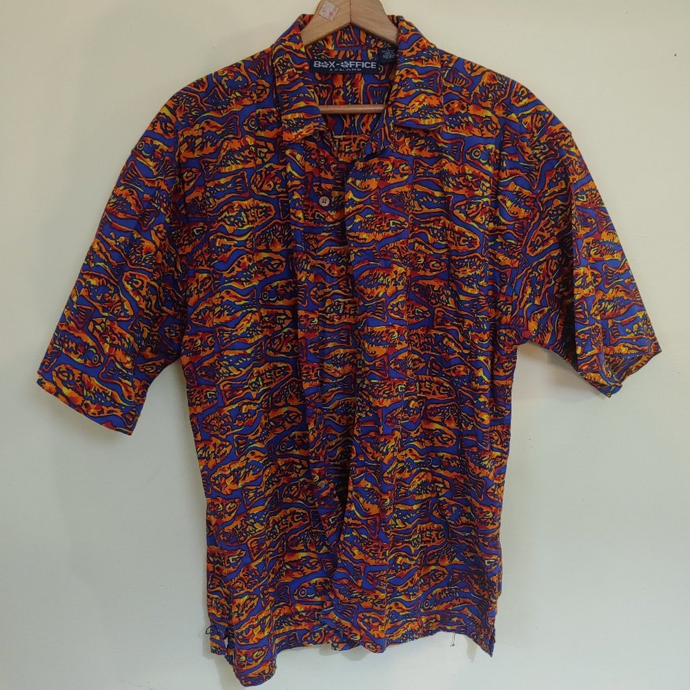 Vintage 'Box Office' Short Sleeve Button Down